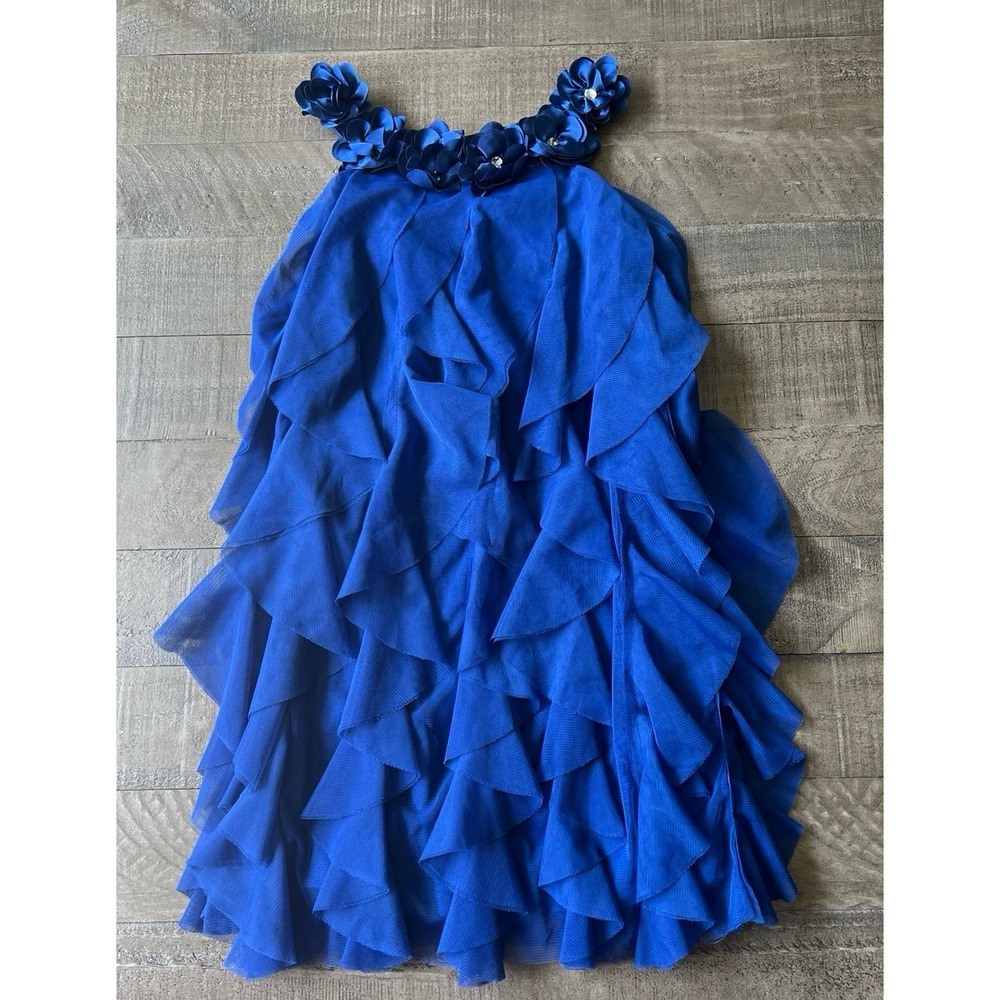 Biscotti Blue Ruffle Dress